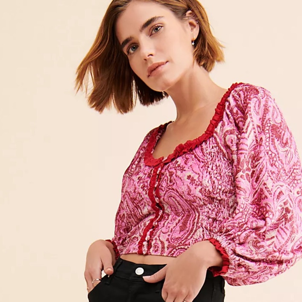 NWOT Dare Me Velvet‎ Blouse Free People xs
